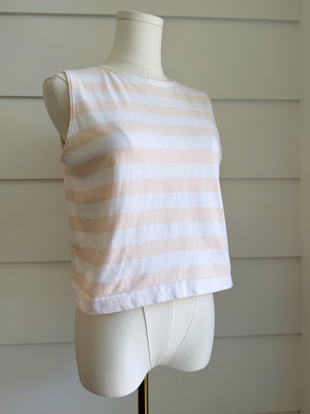 Vintage J.Crew Outfitters Cotton Striped Tank 90s Heritage Made in USA